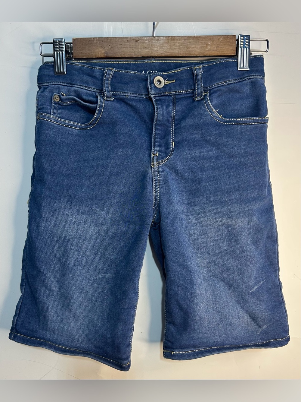 PLACE Denim Bermuda Adjustable Waist Shorts Girls Size 8